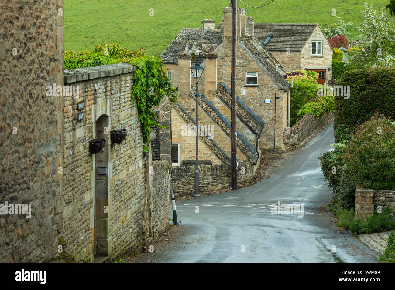 Spring in Naunton village, the Cotswolds, Gloucestershire. Stock Photo
