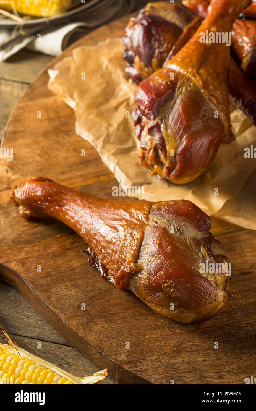 Barbecue Smoked Turkey Leg Ready to Eat Stock Photo Alamy