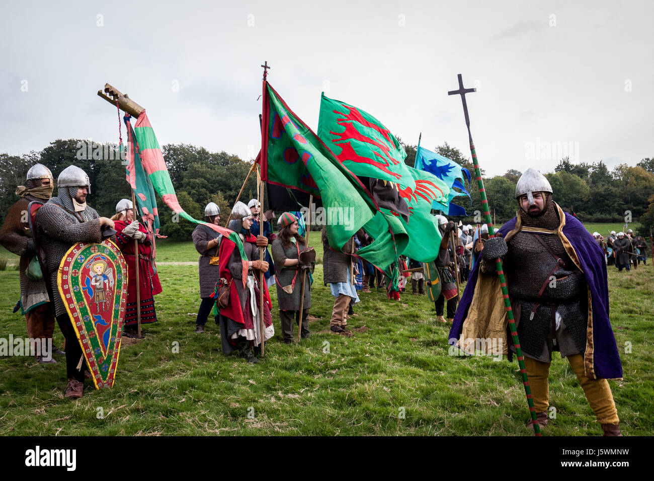 Battle of Hastings historic annual reenactment in East Sussex, UK