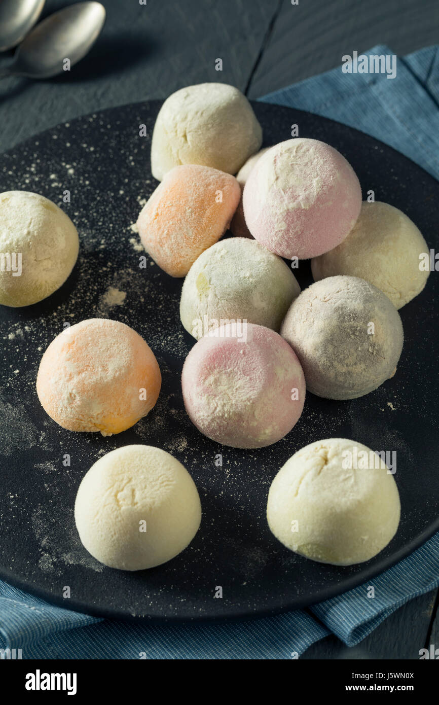 Sweet Japanese Mochi Ice Cream in Many Flavours Stock Photo Alamy
