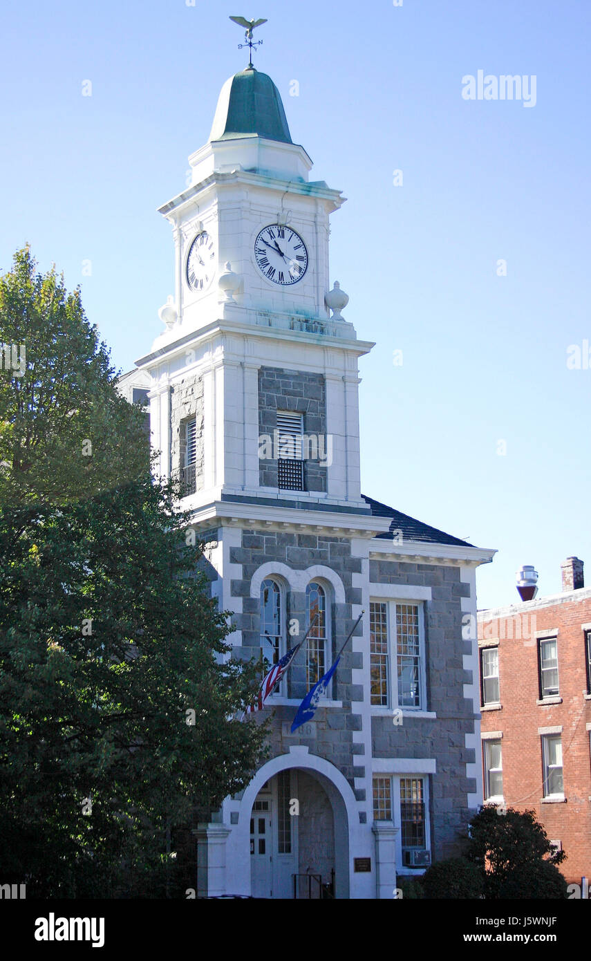 tower church clock watch center blue church city town tree green clock