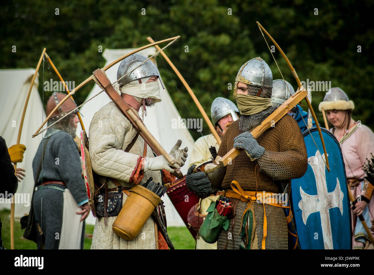 Battle of Hastings historic annual reenactment in East Sussex, UK