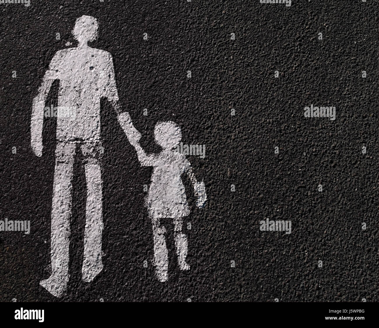 asphalt parent street road child father daddy dad city town son black