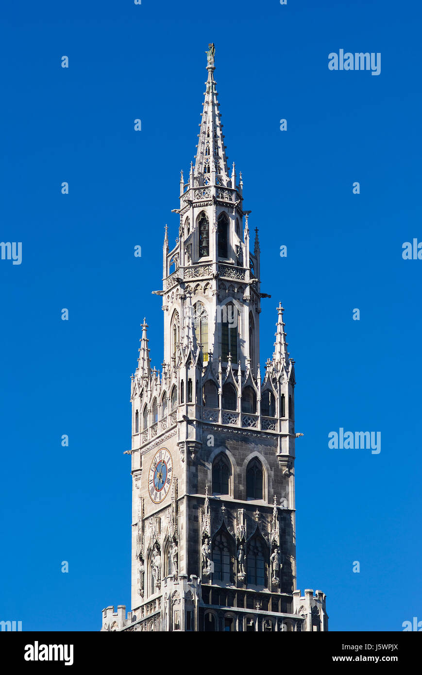 historical town hall munich city Marienplatz emblem tower historical ...