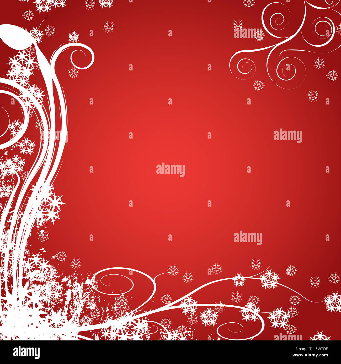 winter flower plant ice illustration vector snow backdrop background red art Stock Photo