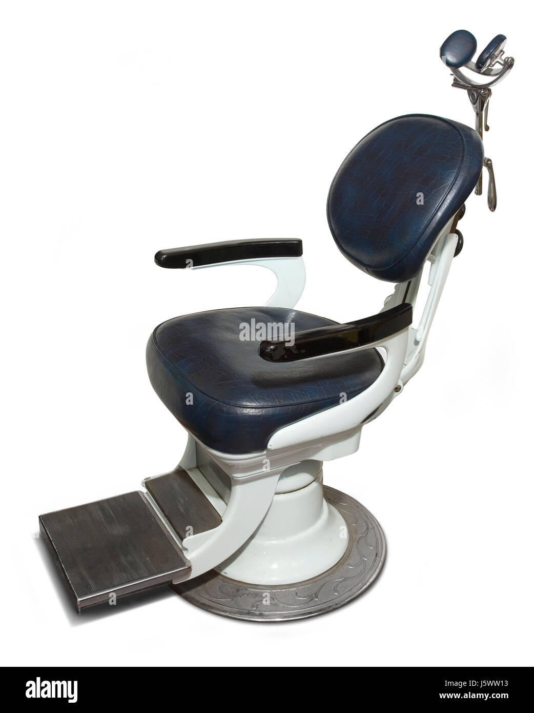 antique hygiene retro chair dental jagged path isolated antique vintage retro Stock Photo