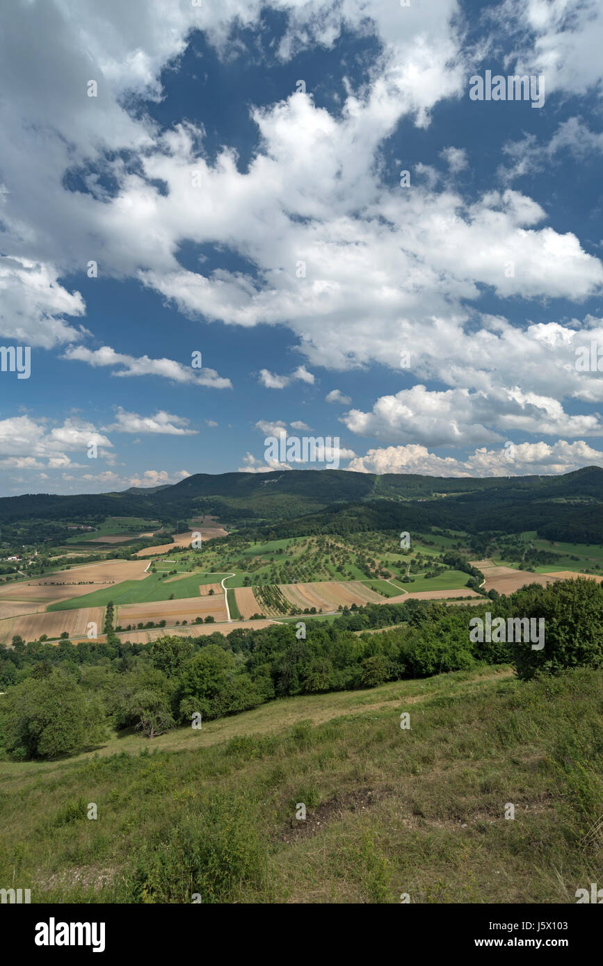 Swabian Juta, a low mountain range in Southern Germany Stock Photo