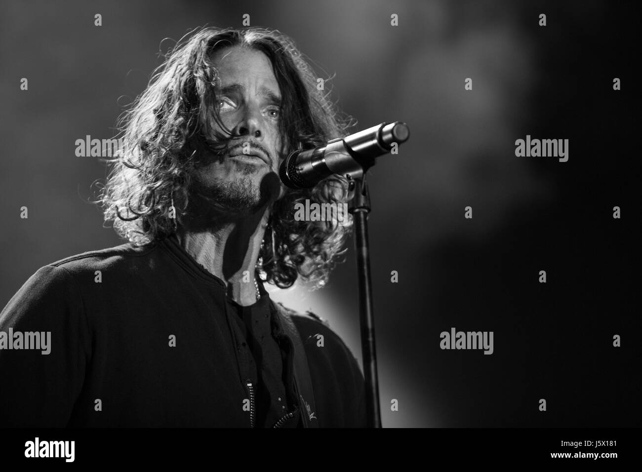 Chris Cornell performs with Soundgarden in Kitchener, Ontario, Canada, July 11, 2015 Stock Photo