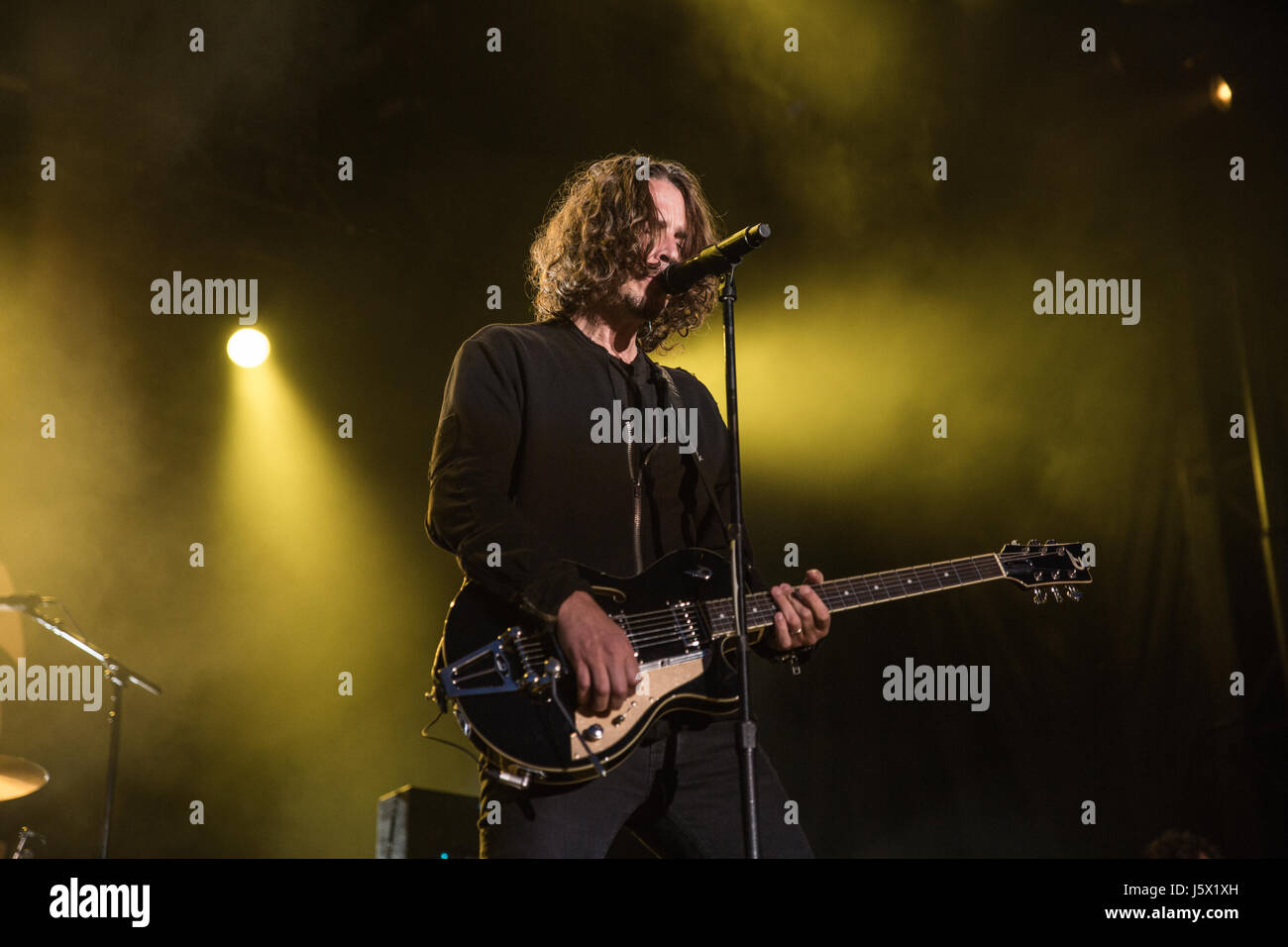 Chris Cornell performs with Soundgarden in Kitchener, Ontario, Canada, July 11, 2015 Stock Photo