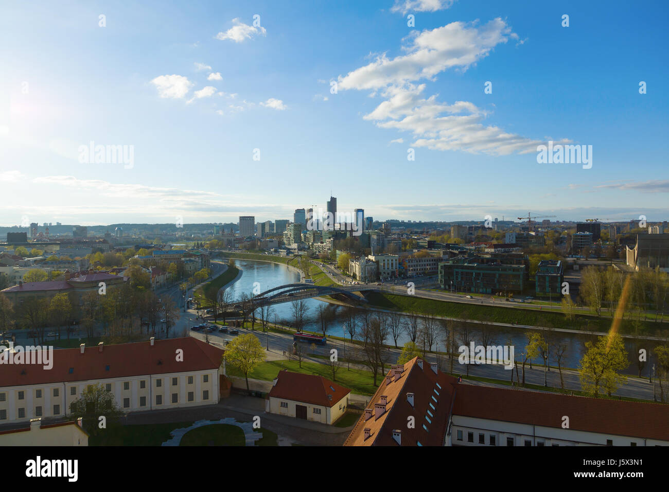 Vilnius, Lithuania - April 30, 2017: the historic center of Vilnius is the place where thousands of tourists come Stock Photo