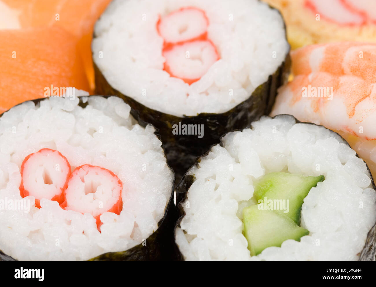 food aliment fish sushi dish meal japanese restaurant food aliment detail Stock Photo
