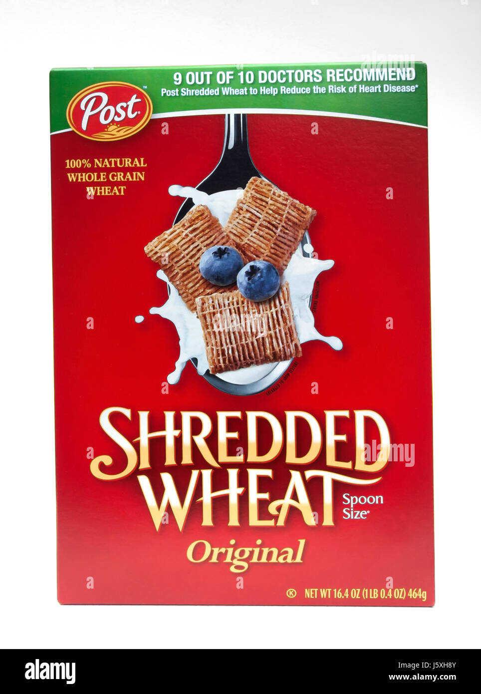 Shredded Wheat Original Cereal box. Stock Photo