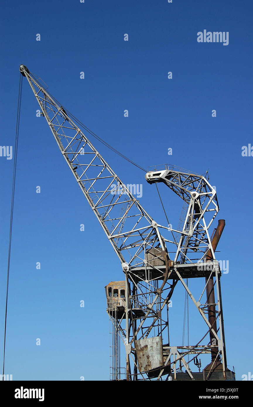 crane hafenanlage antwerp Stock Photo