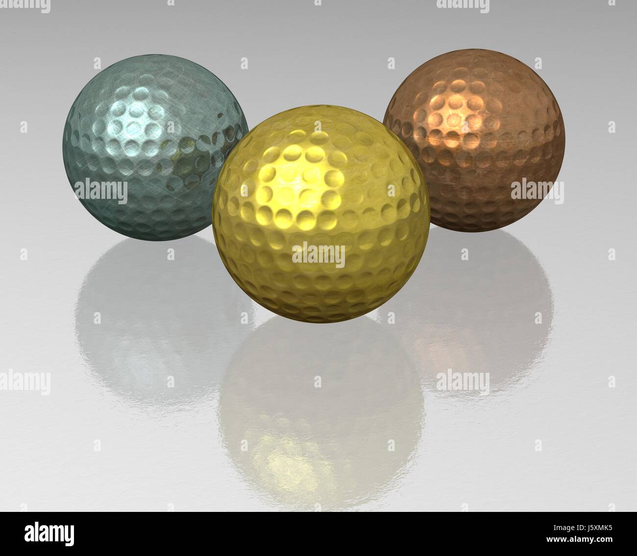 metallic golf balls Stock Photo Alamy