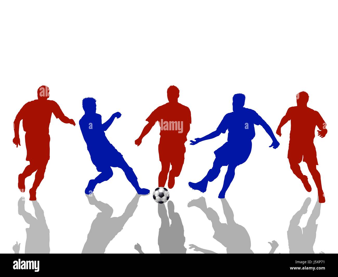silhouette federal league kicker league sport sports soccer football ball Stock Photo