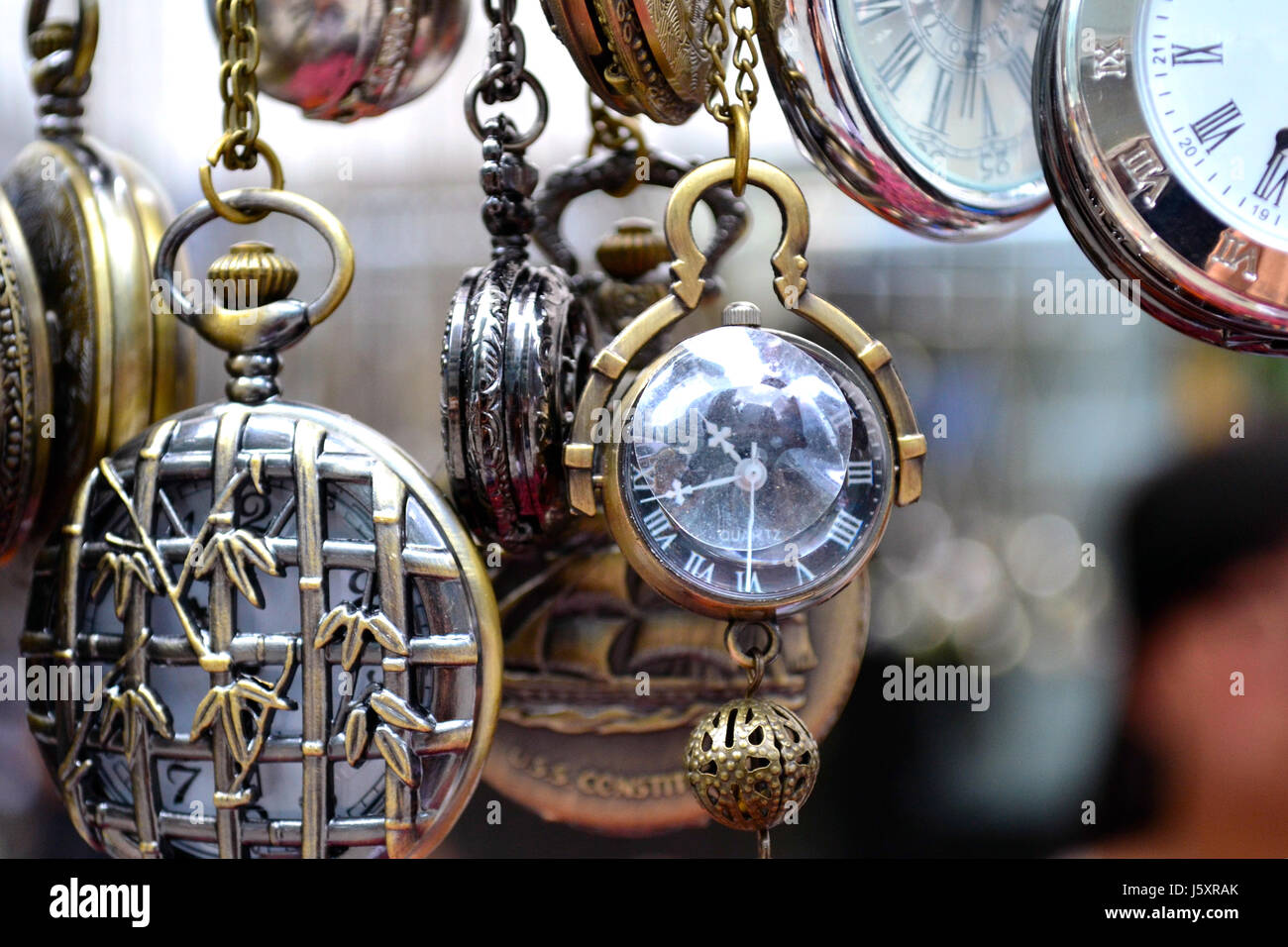 Pocket watches at New York's street market Stock Photo Alamy