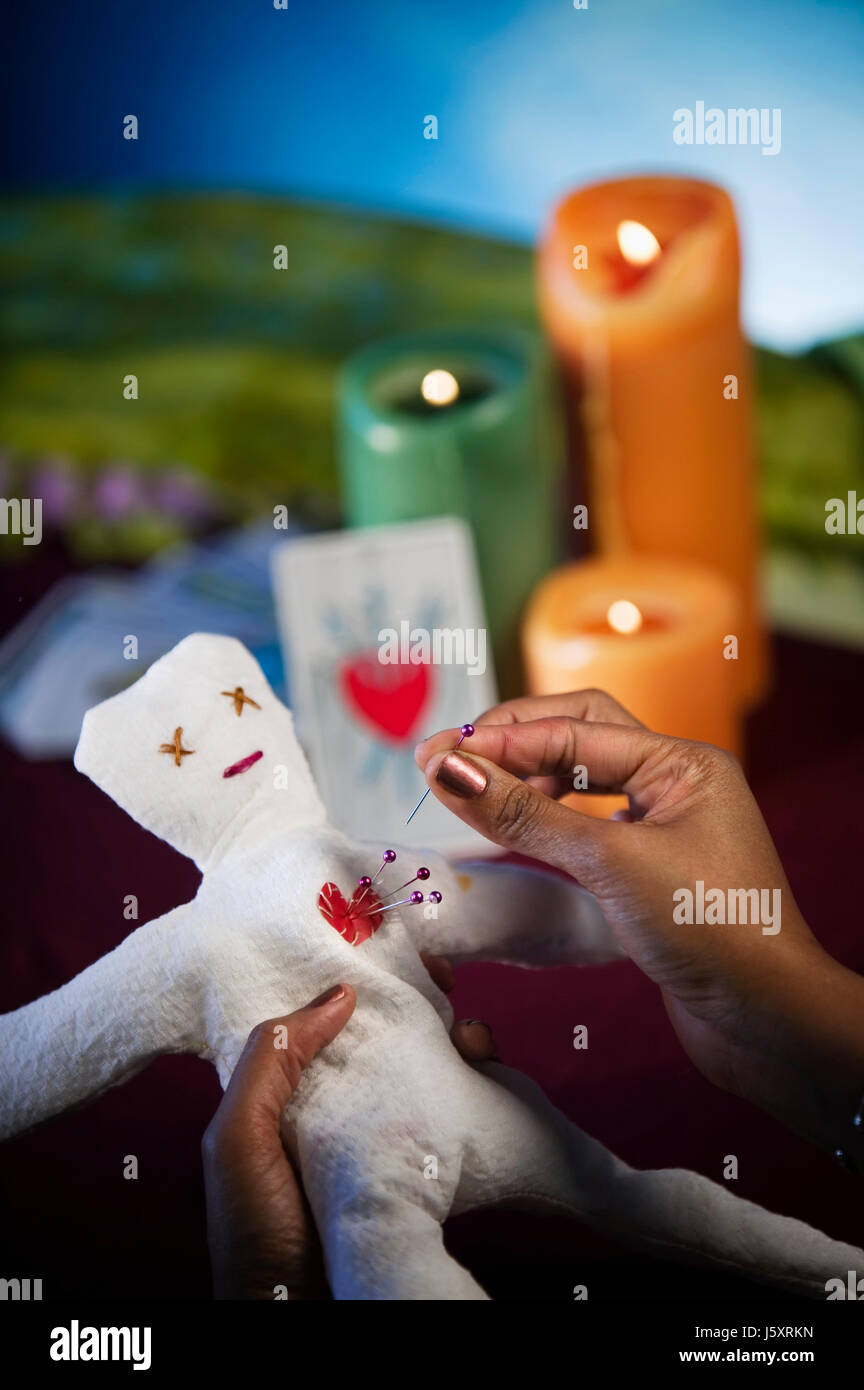 Voodoo doll with pins in it hi-res stock photography and images - Alamy