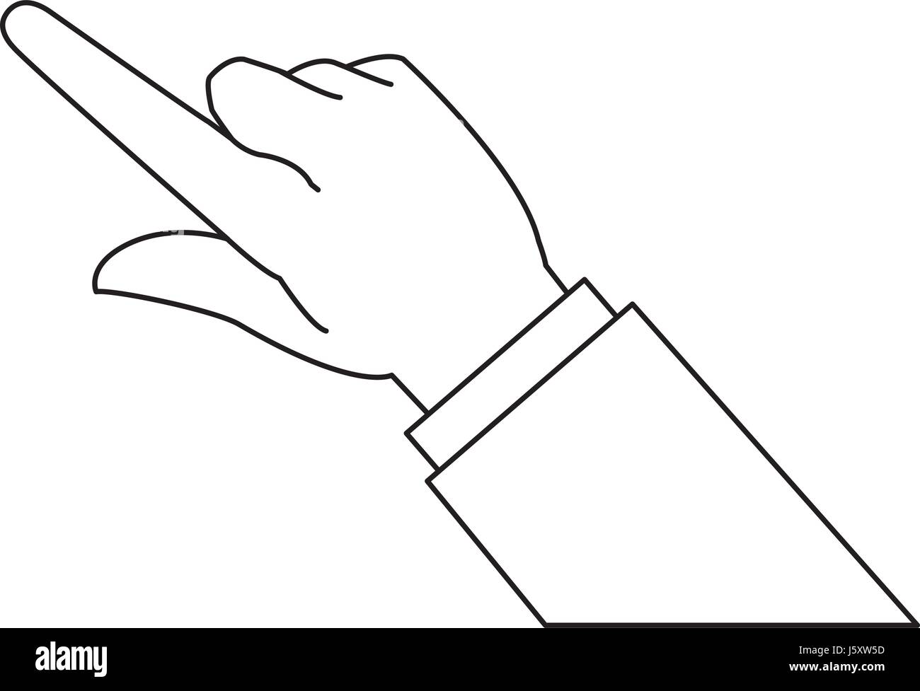 hand business man finger point gesture icon Stock Vector Image & Art ...