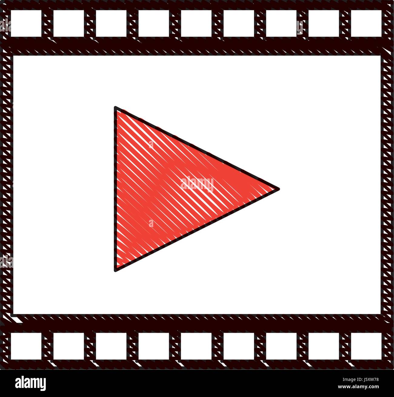 drawing strip film play movie cinema symbol Stock Vector Image & Art ...