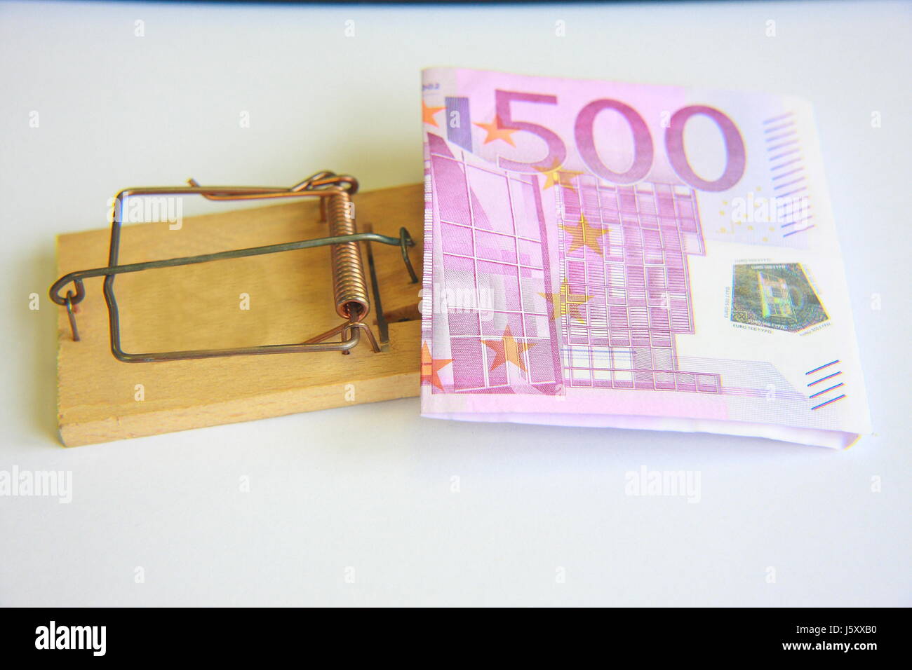mousetrap money open Stock Photo
