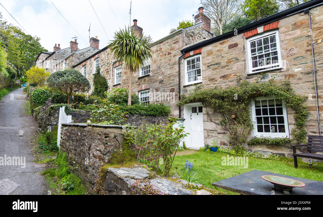 ST AGNES, CORNWALL, UK24APR2017 Stippy Stappy is a well known terrace