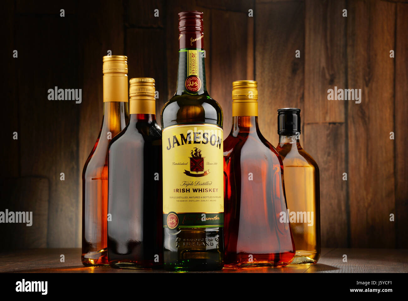 POZNAN, POLAND MAY 18, 2016 Jameson is the best selling Irish