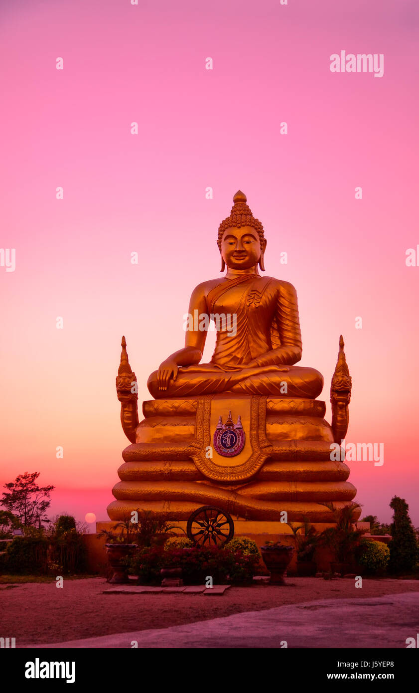 Golden Buddha statue at the Big Buddha Monument, Island Phuket
