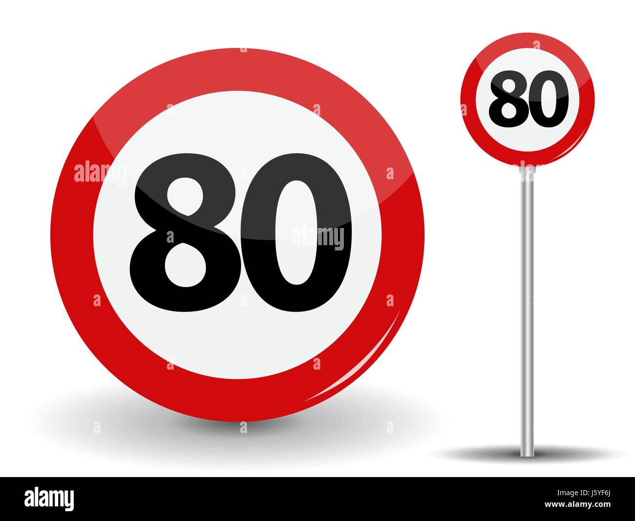 Speed Limit 80 Sign Hi res Stock Photography And Images Alamy