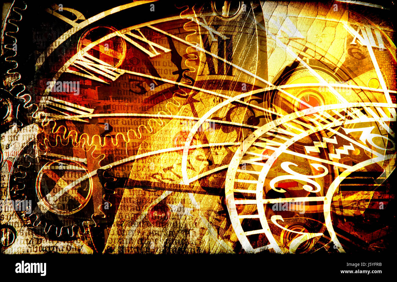 nostalgia clock date time time indication vintage mystery backdrop  background Stock Photo - Alamy