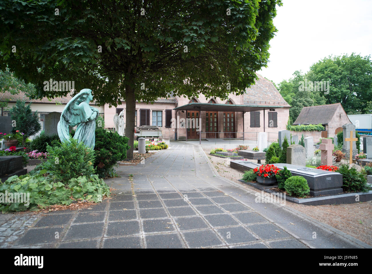 St. Bartholomäus Friedhof in Nürnberg, Bayern.  Wöhrder cemetery in Nuremberg, Bavaria, Germany Stock Photo