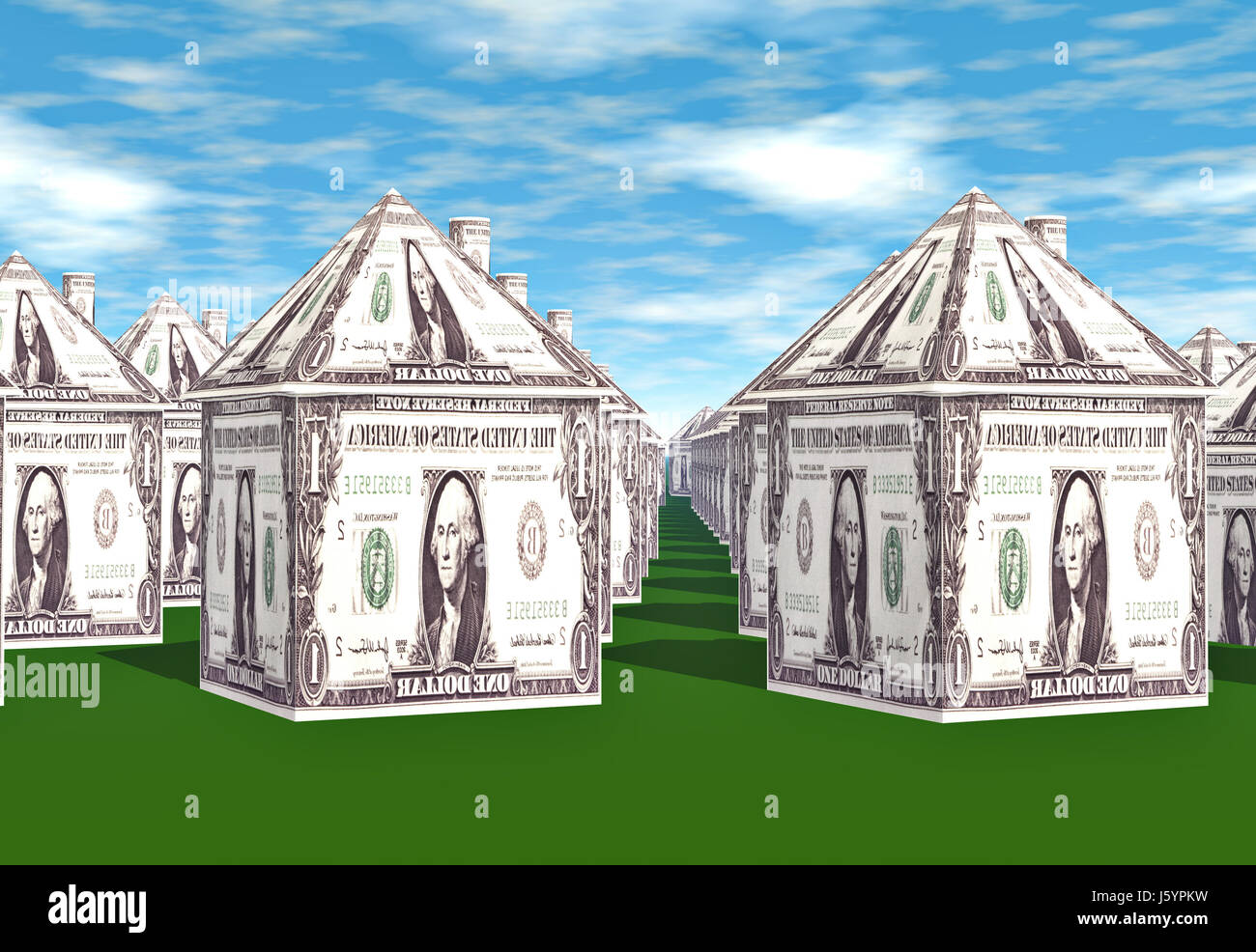 house building dollar dollars dollar dollars houses currency lines avenues Stock Photo Alamy