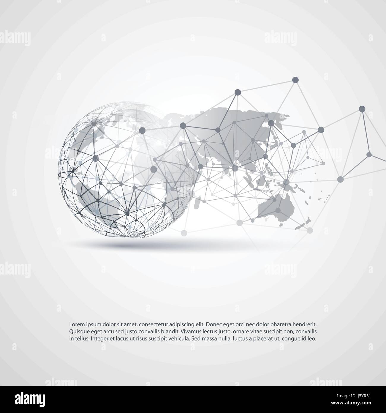 Cloud Computing and Networks Concept with World Map - Global Digital ...