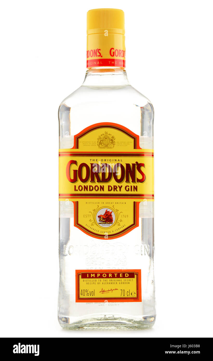 POZNAN, POLAND JUNE 23, 2016 Gordon's is a brand of the world's best