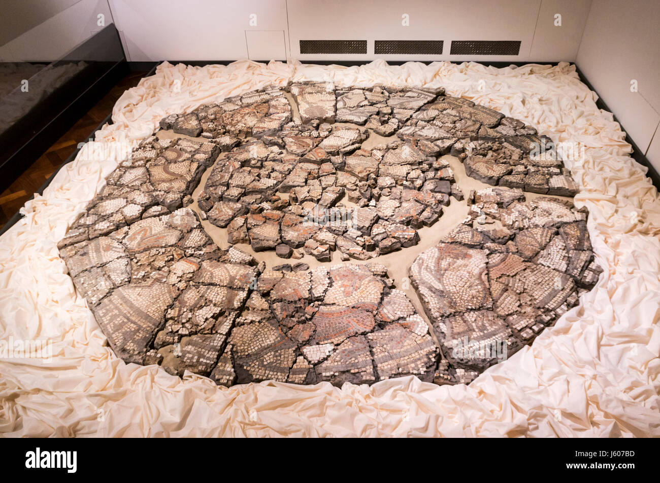 Mosaic floor from Roman Villa discovered at Newton St Loe in 1837. SEE DETAILS IN DESCRIPTION. Stock Photo