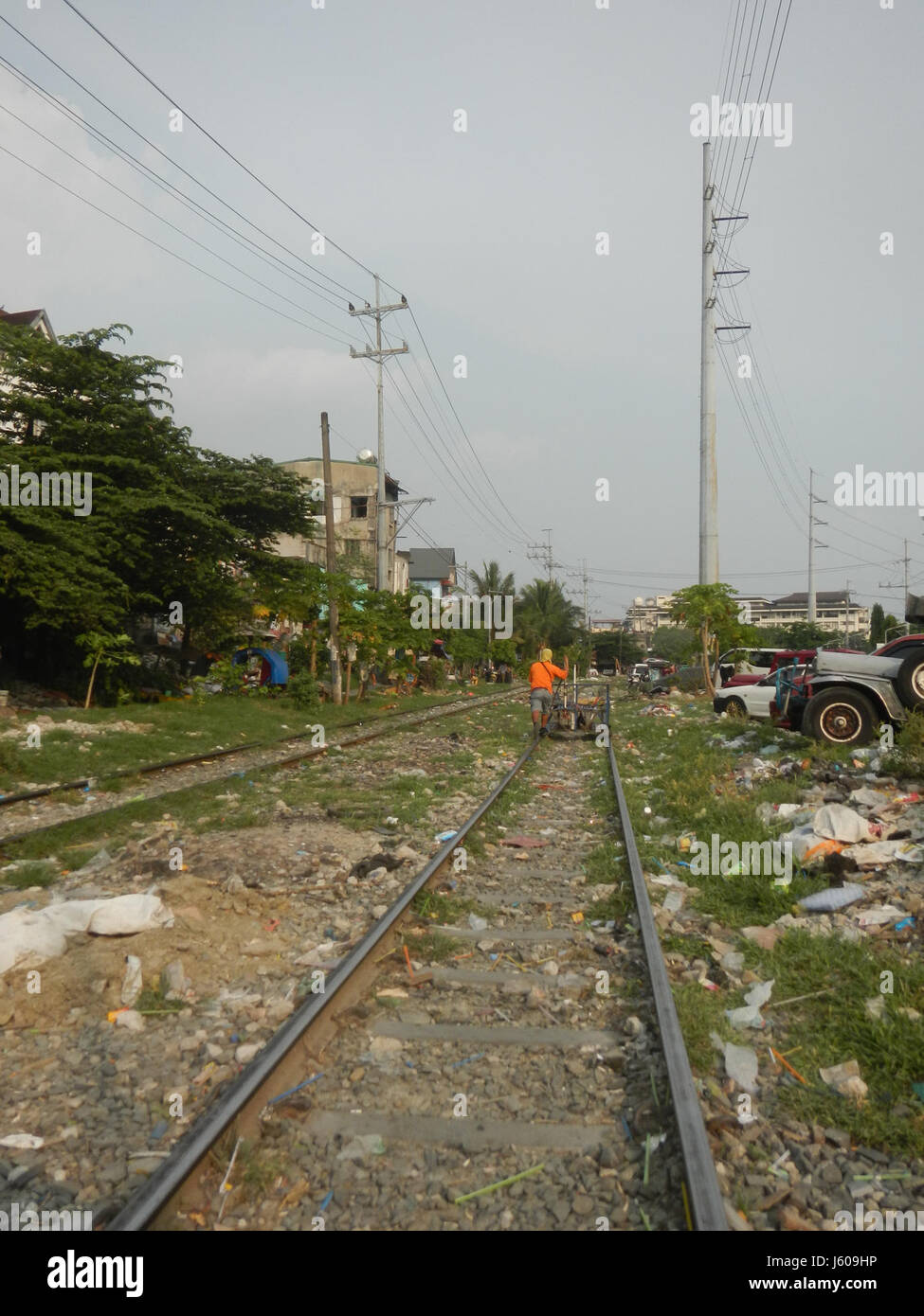 01511 Santa Mesa PNR Station Pandacan Railway tracks Manila 03 Stock