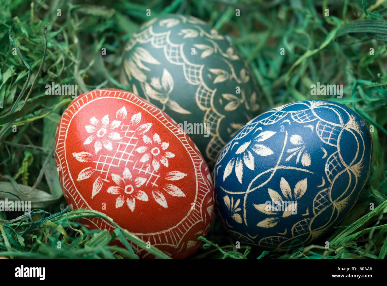easter traditional decorated decoration egg eggs handmade blue