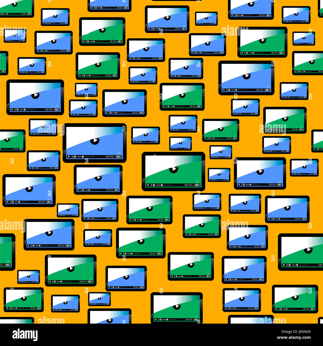 Video Player Seamless Pattern Stock Photo Alamy