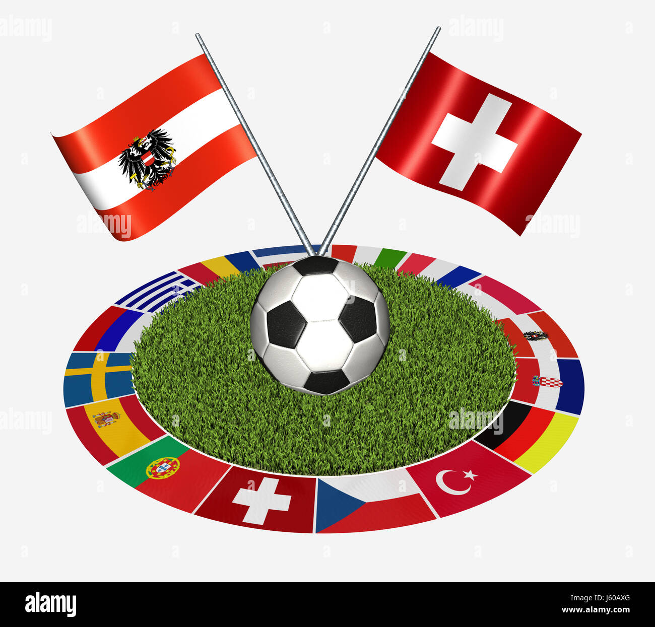 flags championship sport sports soccer football flags championship states Stock Photo