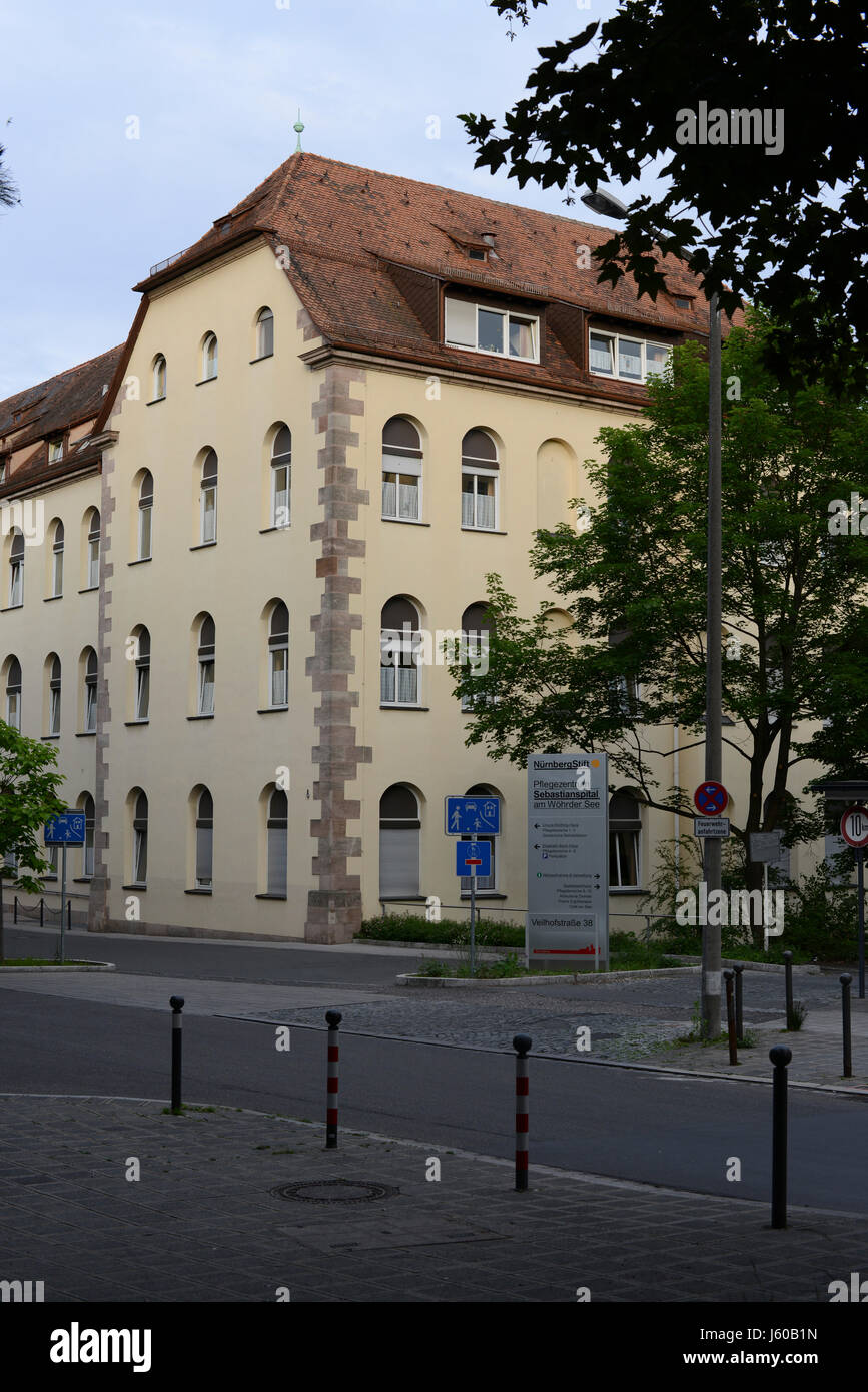 Sebastianspital Nuremberg, Bvaria, Germany. Stock Photo