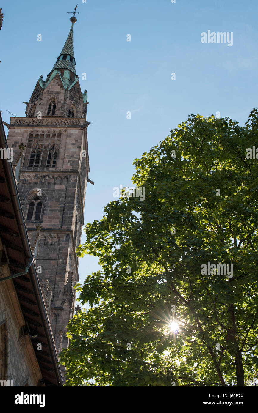 St. Lorenz, Nuremberg, Bavaria, Germany. Stock Photo