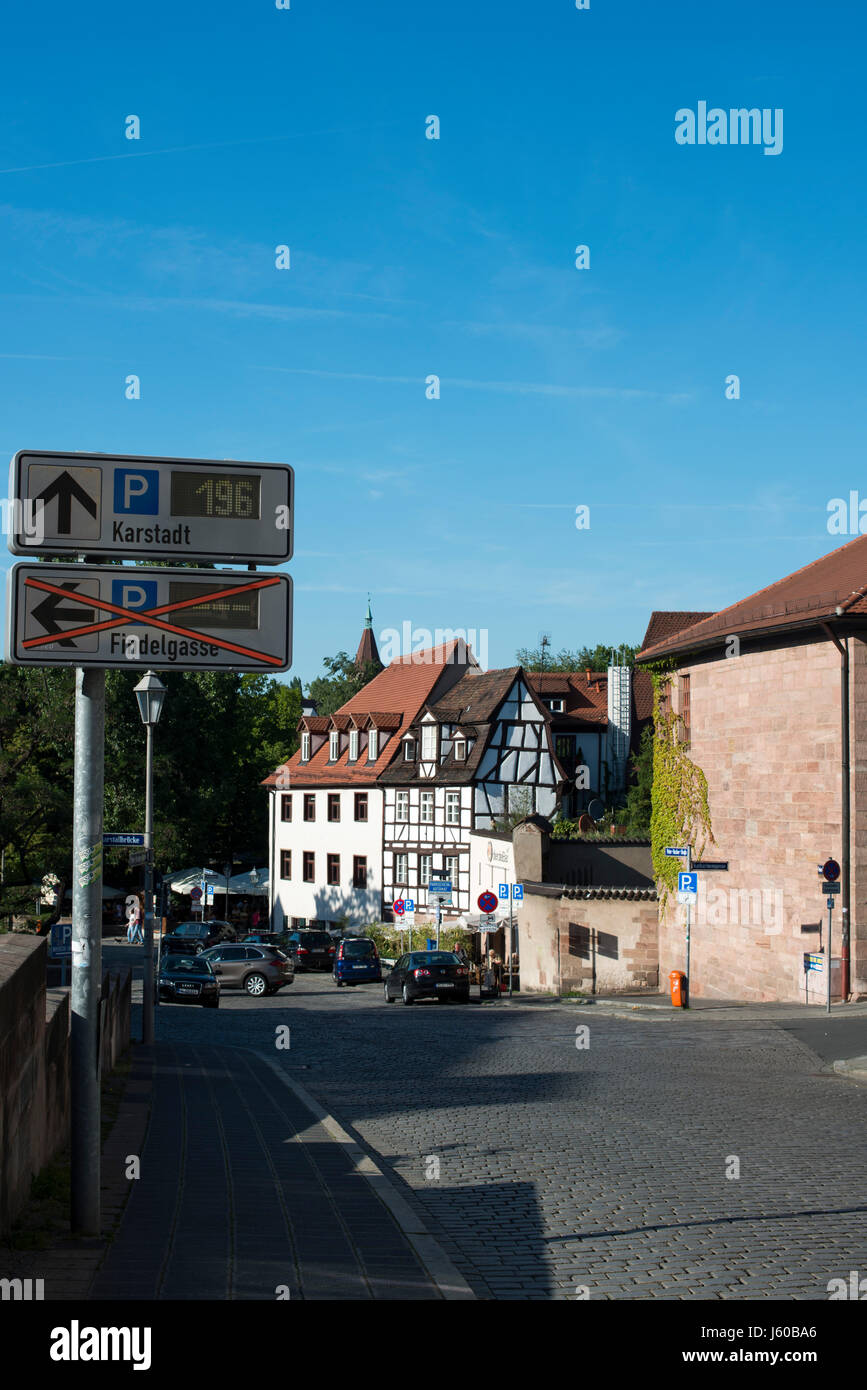 In der Nürnberger Innenstadt. Nuremberg, Bavaria, Germany Stock Photo
