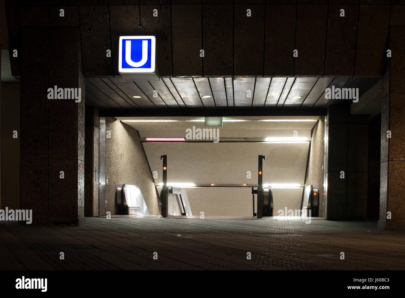 U-Bahnstation in Nürnberg, Bayern, Deutschland Stock Photo