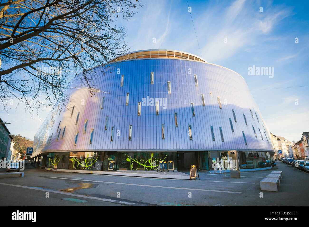 Graz, Austria - January 16, 2011: View of Rondo modern apartments ...