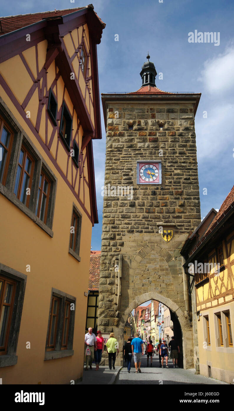 tower historical holiday vacation holidays vacations old town sightseers Stock Photo