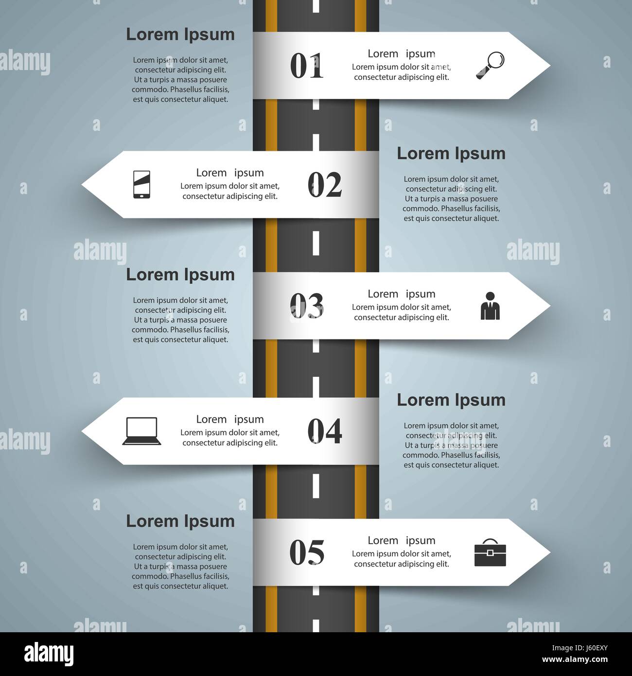 Road infographic design template and marketing icons Stock Vector Image ...