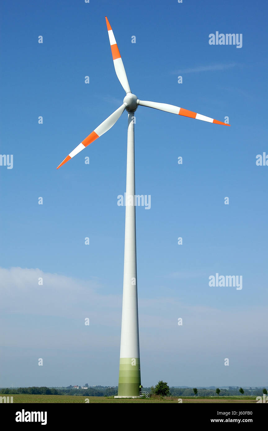 energy power electricity electric power wind power station wind force power Stock Photo