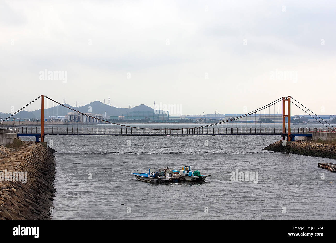 suspension bridge korea footbridge river water suspension bridge korea