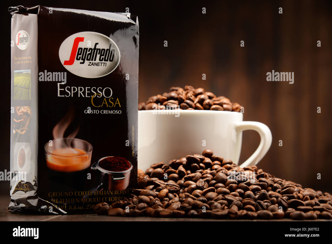 POZNAN, POLAND - OCT 12, 2016: Segafredo Zanetti is a coffee brand owned by  Massimo Zanetti Beverage Group the biggest private company in the coffee i  Stock Photo - Alamy