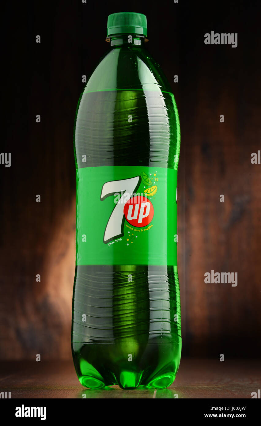 POZNAN, POLAND OCT 13, 2016 7 Up is a brand of carbonated soft drink