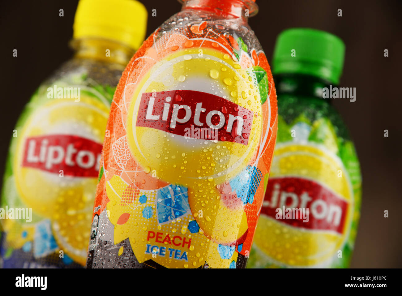 POZNAN, POLAND NOV 4, 2016 Lipton Ice Tea is a soft drink brand sold